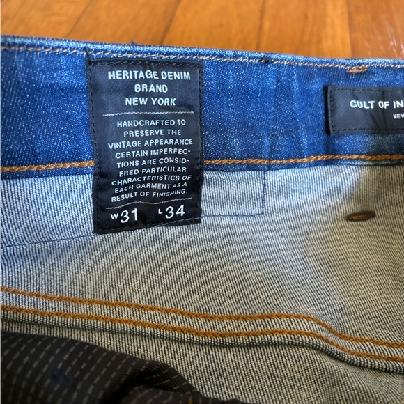 New CULT Of INDIVUALITY Greaser Straight Jeans. 31x34 - Picture 6 of 13